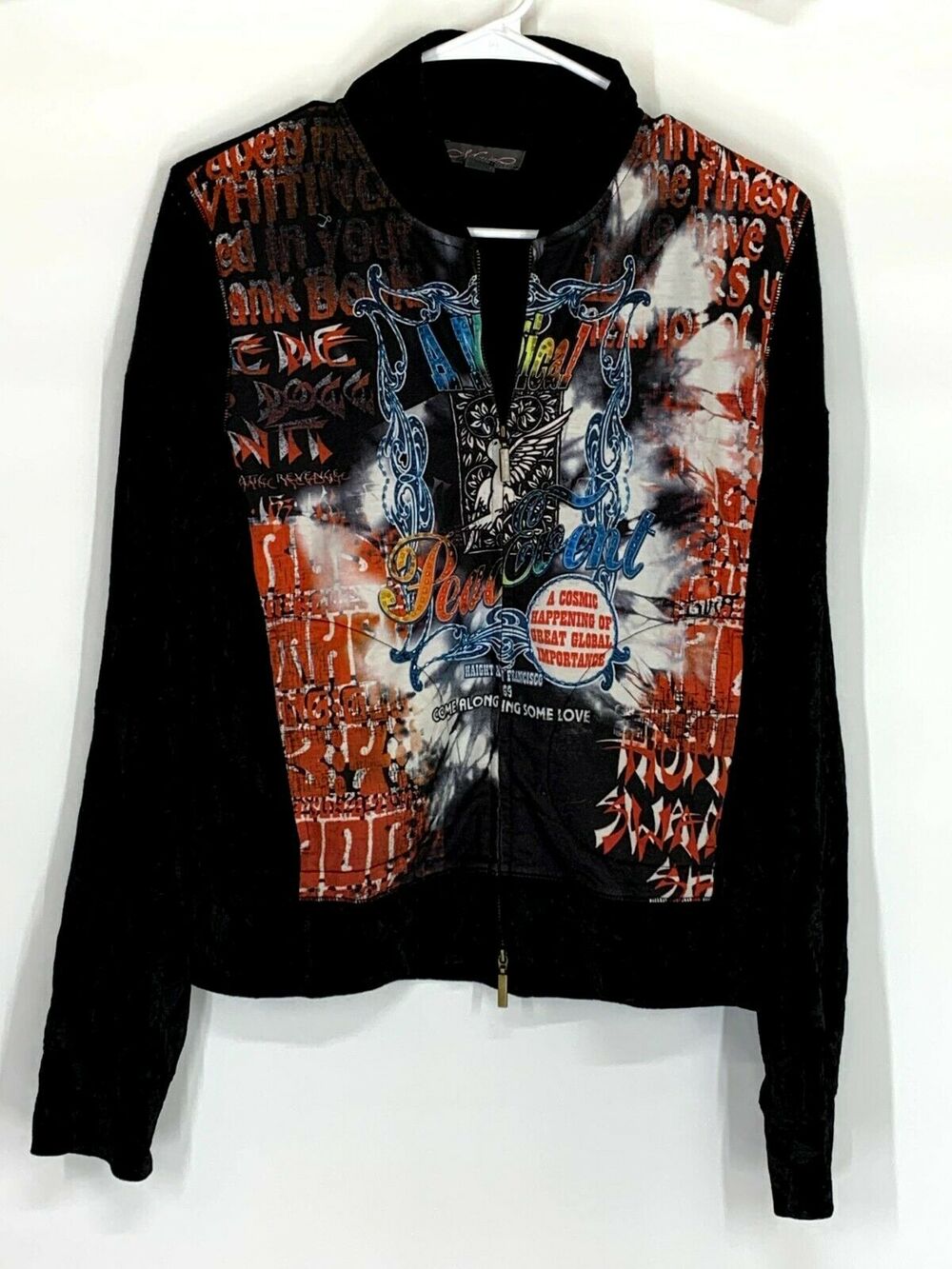 Metric Full Zip Velour Graphic Sweatshirt Youth Size XL